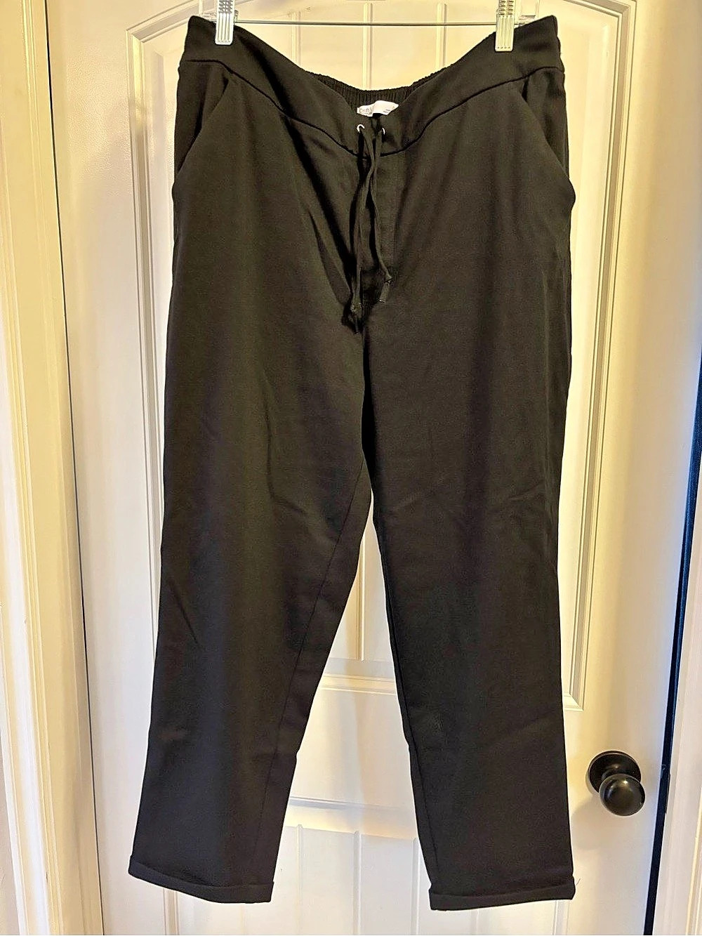 Croft & Barrow Black Straight Leg Jogger Pants Size 0X